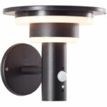 Comprar Aplique de exterior - brilliant - garvina - led y solar - detector de movimiento - acero inoxidable y plástico - 4 w - negro