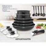 Comprar Arthur martin batería de cocina extraíble 15 piezas 16-20-22-24-26 cm luces negras de todo