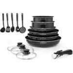 Comprar Arthur martin batería de cocina extraíble 15 piezas 16-20-22-24-26 cm luces negras de todo