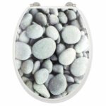 Comprar Asiento de inodoro con piedras de playa - gris