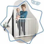 Comprar Badabulle deco pop barrera de seguridad blanca sujetador extensible presión y tornillos (63.5 - 106cm)