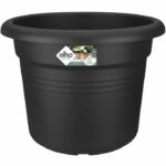 Comprar Basos verdes de la olla de flores redondas - plástico - Ø40 - negro