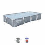 Comprar Bestway kit piscina tubular elevada - steel pro™ - 366 x 201 x 66 cm - rectangular (incluye depuradora de cartucho)