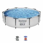 Comprar Bestway steel pro max tubular piscina sobre suelo 305x76 cm 1249 l/h depuradora de cartucho