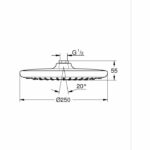 Comprar Cabeza de ducha redonda - grohe vitalio start 250 - 1 chorro - 250 mm - cromo - ahorro de agua - flujo de agua uniforme - 26815000