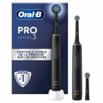 Comprar Cepillo de dientes eléctrico oral-b pro 3 3900 - juego de 2 - 2 mangos negros - 3 cabezales - diseñado por braun