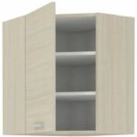 Comprar Chamonix mueble esquinero alto 60/60 - decoración roble claro - l58 x p58 x h72 cm