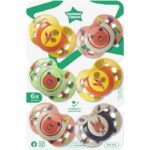 Comprar Chupetes - tommee tippee - fun - 6-18 meses - juego de 6 - forma ortodoncia simétrica - silicona sin bpa