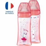 Comprar Dodie lote de 2 botellas anticólicos iniciación + - 330ml - bailarin rosa - tetinas redondas 3 velocidades de flujo 3