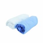 Comprar Doux nid juego de 2 sábanas ajustables blanco / cielo 60x120 cm