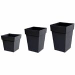 Comprar Eda flowerpot xxl tuscany - cuadrado - 43.3 x 43.3 x h 80 cm - 98 l - gris antracita