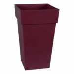 Comprar Eda maceta cuadrada alta toscane - volumen 62 l - 39 x 39 x h.65 cm - rojo burdeos