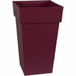 Comprar Eda maceta cuadrada alta toscane - volumen 62 l - 39 x 39 x h.65 cm - rojo burdeos