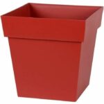 Comprar Eda maceta cuadrada toscana - 32 x 32 x h 32 cm - 22 l - rojo rubí