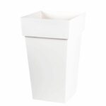 Comprar Eda maceta toscana cuadrada alta - 39 x 39 x h 65 cm - 62 l - blanco