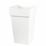 Comprar Eda maceta toscana cuadrada alta - 39 x 39 x h 65 cm - 62 l - blanco