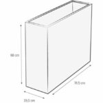 Comprar Eda plastique caja de flores muret loft graphit - 46 l - 78.5 x 29.5 x 60 cm - ceruse blanco