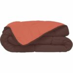 Comprar Edredón de microfibra 400g / m² calgary chocolate y coral 140x200cm