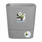 Comprar Elho - maceta - greensense aqua care square 38 - cemento claro - interior/exterior - Ø 38 x h 38