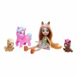 Comprar Enchantimals-pony thinking family-muñeca y 3 figuras de pony hxb99