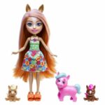 Comprar Enchantimals-pony thinking family-muñeca y 3 figuras de pony hxb99