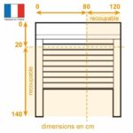 Comprar Francia combi persiana enrollable de aluminio - h. 140 x w. 120 cm - funcionamiento eléctrico por radio - blanco