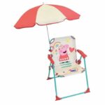 Comprar Fun house peppa pig silla de camping plegable con sombrilla - h.38.5 x w.38.5 x d.37.5 cm + sombrilla ø 65 cm - para niños