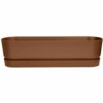 Comprar Greenville oval planter - plastic - Ø70 - marrón congelado