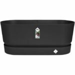 Comprar Greenville oval planter - plastic - con ruedas - Ø60 - negro