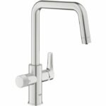 Comprar Grifo con filtro de cocina - supersteel - filtración de agua - caño alto en forma de u - rotación 150° - grohe blue pure start - 30595dc0