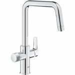 Comprar Grifo de cocina con filtro - cromo - filtración de agua - caño alto en u - rotación 150° - grohe blue pure start - 30595000