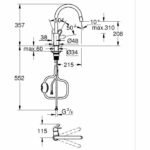 Comprar Grifo de cocina - cromo - caño alto en forma de c - aireador extraíble - rotación 360° - limitador de caudal - grohe start flow - 30569000