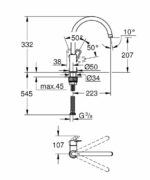 Comprar Grohe mezclador monomando de lavabo bauloop 31368001