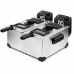 Comprar Hkoenig dfx600 - freidora doble sartén 2x3l - 3600w - 2 termostatos independientes - cestas extraíbles - filtros antiolor - acero