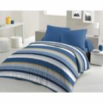 Comprar Home passion juego nórdico de microfibra stanis - 1 funda nórdica 220 x 240 cm + 2 fundas de almohada 63 x 63 cm - azul