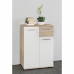 Comprar Jacky clásico mueble blanco mate con decoración en roble - l 60 cm