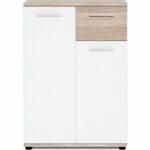 Comprar Jacky clásico mueble blanco mate con decoración en roble - l 60 cm