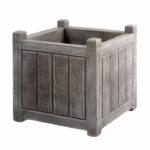 Comprar Jardinera cuadrada eda charme 31 l - doble pared - reserva de agua integrada - 40 x 40 x 40 cm - gris lima