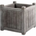 Comprar Jardinera cuadrada eda charme 31 l - doble pared - reserva de agua integrada - 40 x 40 x 40 cm - gris lima