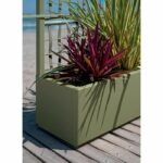 Comprar Jardinera ethica rectangular 80 cm con enrejado verde