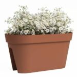 Comprar Jardinera para balcón - plástico - terracota - rectangular - l60 x p30 x h30cm - artevasi