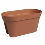 Comprar Jardinera para balcón - plástico - terracota - rectangular - l60 x p30 x h30cm - artevasi