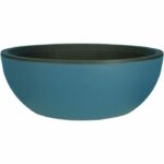 Comprar Jardinera redonda riviera coupe granit - plástico - diámetro 40 cm - azul