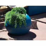 Comprar Jardinera redonda riviera granit boule - plástico - diámetro 40 cm - azul