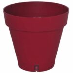 Comprar Jardinera redonda riviera loft - plástico - diámetro 40 cm - rojo