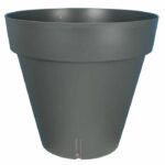 Comprar Jardinera redonda riviera loft - plástico - diámetro 60 cm - gris