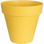 Comprar Jardinera redonda riviera soleilla - plástico - diámetro 60 cm - amarillo