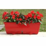 Comprar Jardinera riviera eva - juego de 2 maceteros - plástico - 57 cm - rojo
