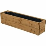 Comprar Jardineras de flores ekju - 75x18xh20 cm - marrón tratado en autoclave