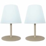 Comprar Juego de 2 lámparas de mesa inalámbricas - lumisky - twins - crema - al. 16 cm - led